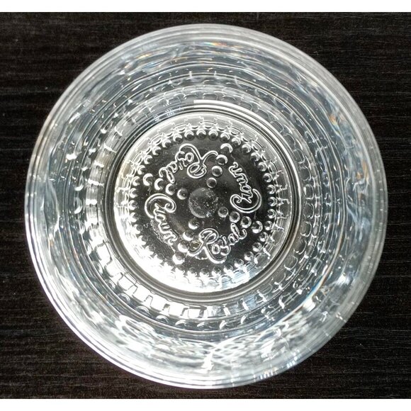 Vintage Embossed Etch Crown Royal Low Ball Whiskey Old Fashion Glass Set Whisky - Picture 4 of 5